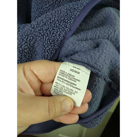 Under Armor Men's M Sherpa Jacket Purple Pullover Golf Snap 1/4 Top Loose Fit - Picture 10 of 12